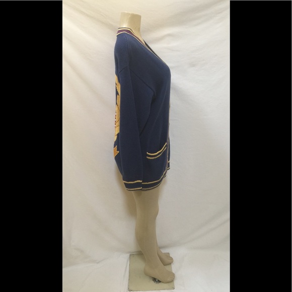 Liz Sport Vintage Size M Hand Embroidered Cardigan - Picture 5 of 8